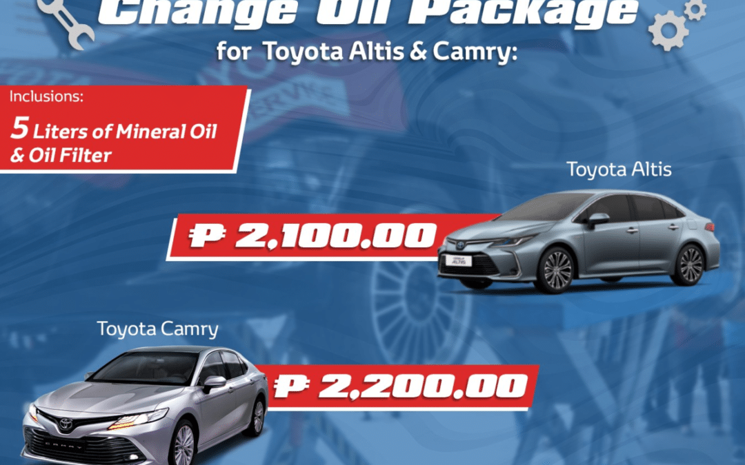 Change Oil Package for Toyota Altis and Camry